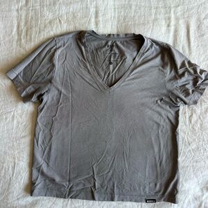 NOBULL Gray V-Neck Short Sleeve Tee